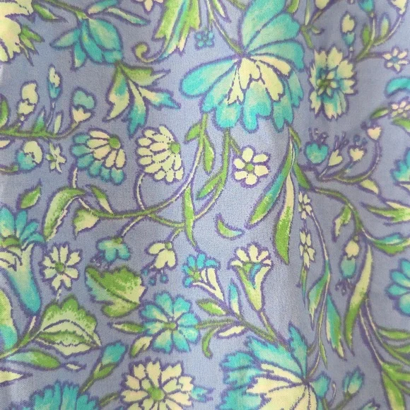 J. Crew Blue and Green Floral Shirt - Picture 7 of 7